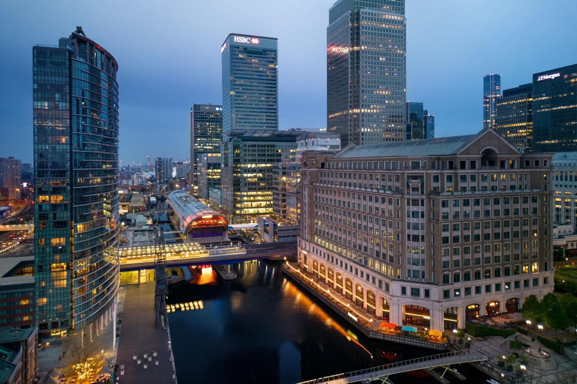 London Marriott Hotel Canary Wharf Bagian luar foto Canary Wharf